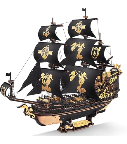 Amazon.com: Pirate Ship 3D Wooden Puzzle for Adults - Ideal